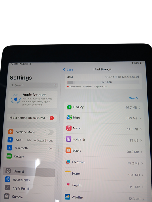 Apple iPad 7th Gen - 128GB - Space Gray [A2197]