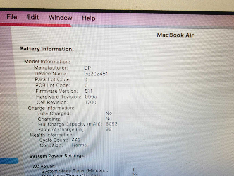 Apple Macbook Air 2015 13\\" Core i5-5250U @ 1.6GHz 4GB DDR3 120GB SSD (
