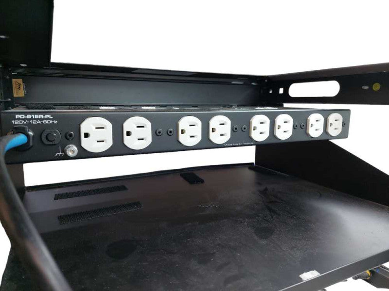 Small Empty Rack with Middle Atlantic Power Bar Model:PD-915R-PL =