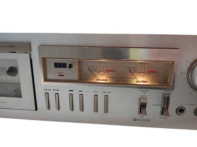 Pioneer Stereo Cassette Tape Deck Model: CT-F550 Made in Japan =