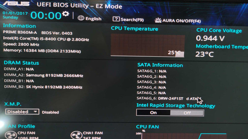 Intel Core i5-8400 | ASUS PRIME B360M-A | 16GB RAM | 256GB NVMe %