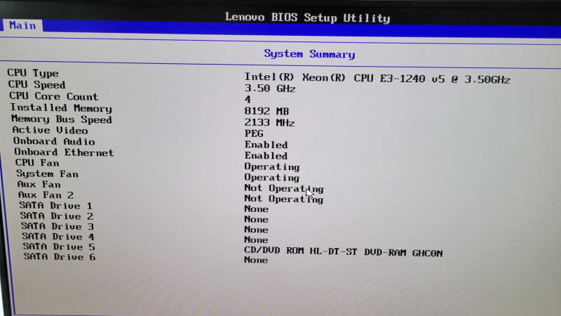Lenovo ThinkStation P310 - Xeon E3-1240 v5 | 8GB RAM | NO HDD | QUADRO K620 % %