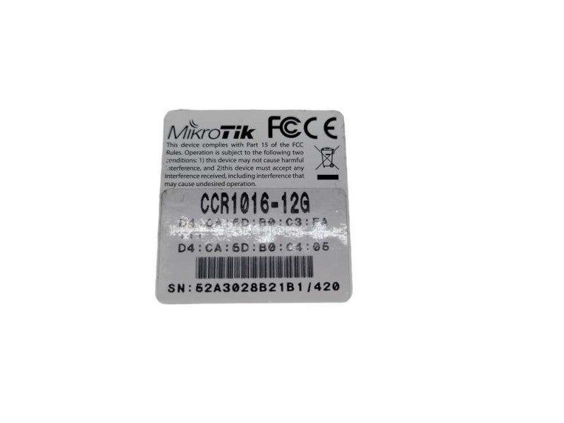Mikrotik CCR1016-12G 12-Port Industrial Grade Cloud Core Router %