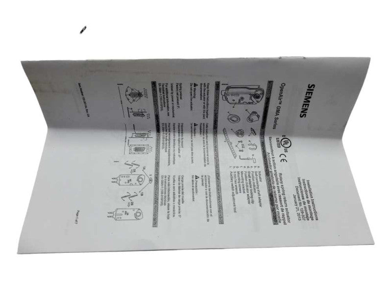 Open-Box SIEMENS GMA166.1U GMA1661U Open air Actuator 24v Only _