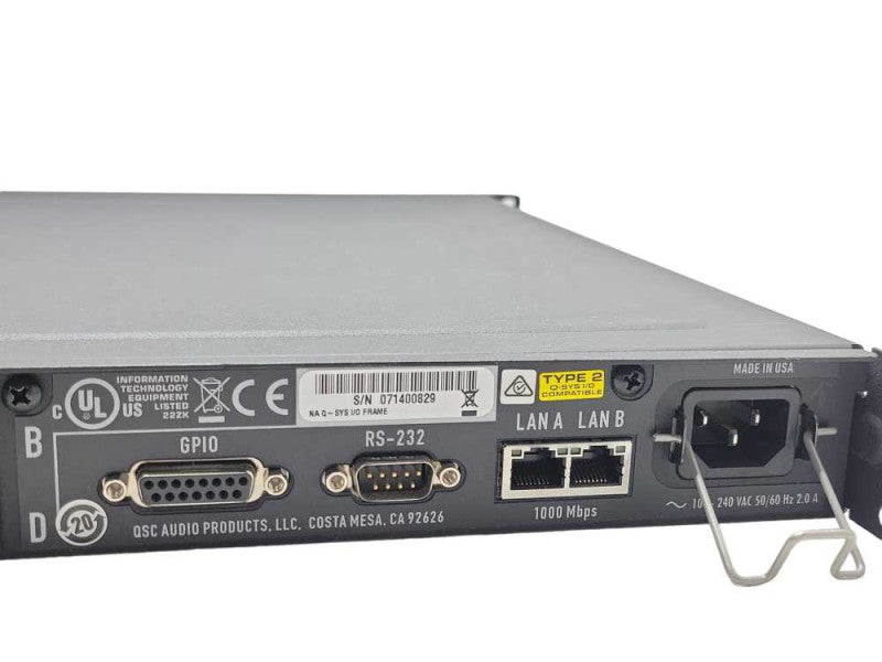 QSC Q-Sys I/O Frame Network Interface, READ _