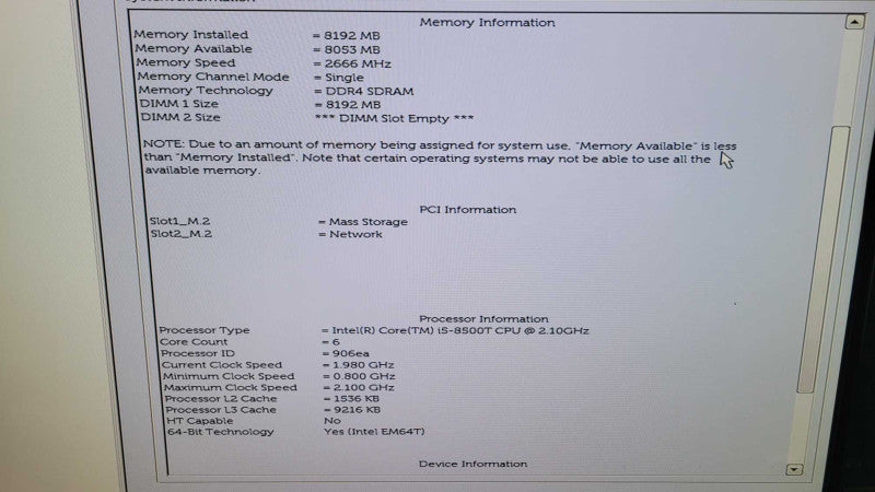 Dell OptiPlex 7060 - Core i5-8500T | 8GB | 256GB SSD %