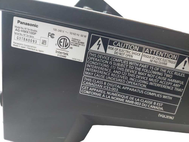 Panasonic Digital AV Mixer Model: AG-HMX100P =