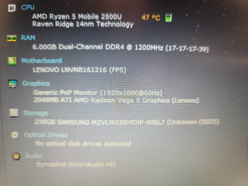 Lenovo V330-14ARR| Ryzen 5 2500U| 8GB DDR4| 256GB SSD  Î²