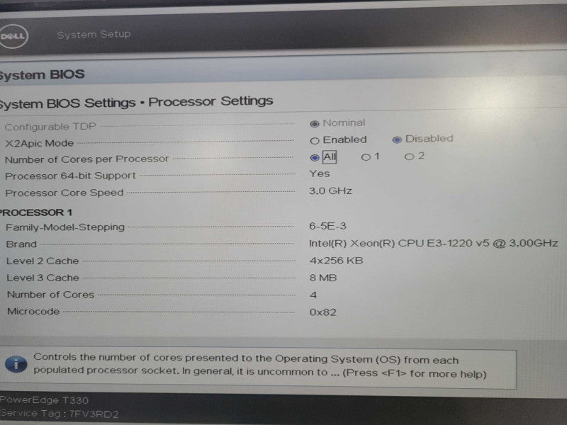 Dell PE T330 | Xeon E3-1220 v5 @ 3GHz NO RAM H330 raid with bezel !