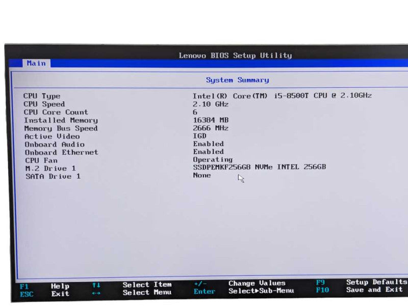 Lenovo ThinkCentre M920q Core i5-8500T @ 2.10Ghz 16GB RAM 256GB SSD  -
