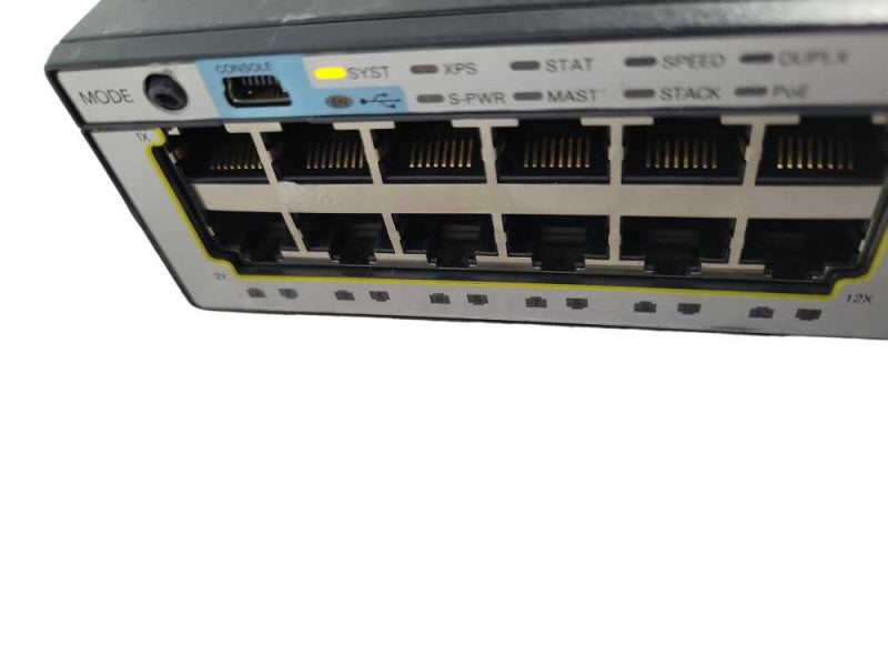 Cisco WS-C3750X-48P-S | 48-Port Gigabit PoE+ Ethernet Switch READ !