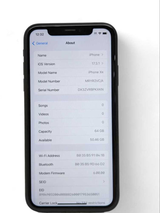 Apple iPhone Xr 64GB Black UNLOCKED -
