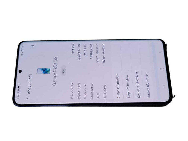 Samsung Galaxy S20+ 5G 128GB, 12GB Memory Smart Phone, READ _