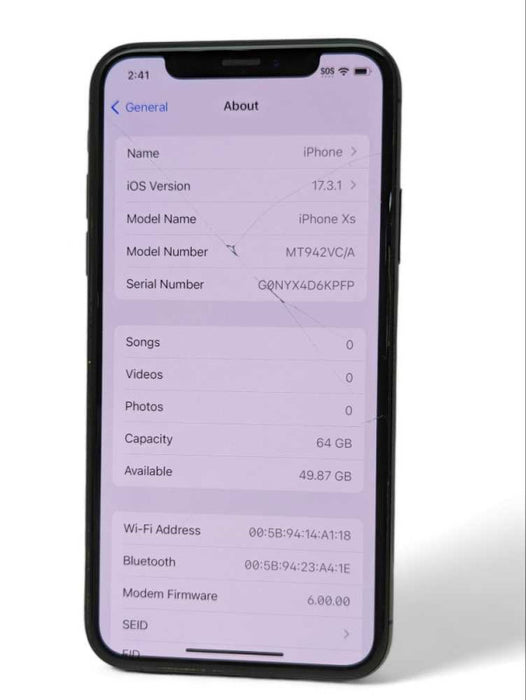Apple iPhone Xs 64GB Unlocked Plz READ  -