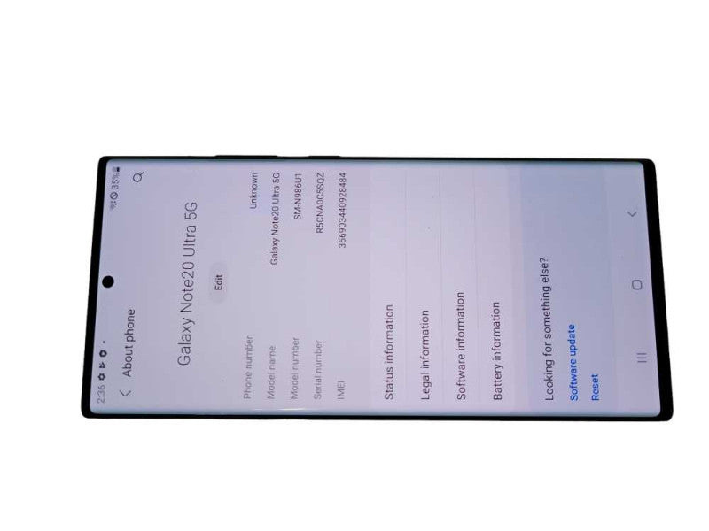 Samsung Galaxy Note20 ultra 5G 128GB 12GB Memory smart phone, READ _
