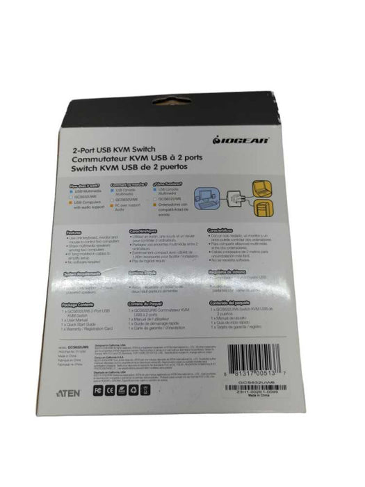 IOGEAR 2-Port USB KVM Switch Q%
