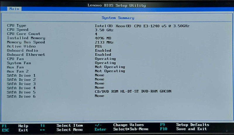 Lenovo ThinkStation P310, Xeon E3-1240 v5, 4GB RAM, NO HDD, QUADRO K620