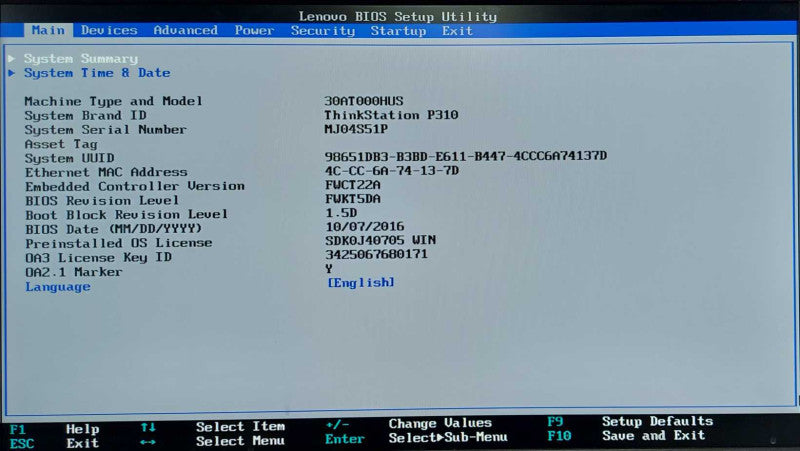 Lenovo ThinkStation P310, Xeon E3-1240 v5, 4GB RAM, NO HDD, QUADRO K620