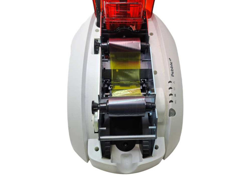 Evolis Pebble 4 Basic Single-Sided ID Card Printer USB LAN *READ*  )