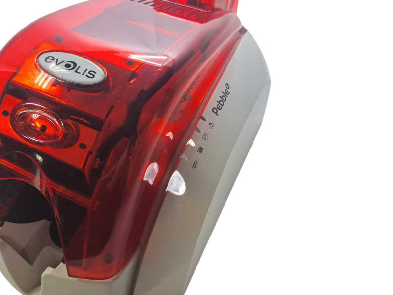 Evolis Pebble 4 Basic Single-Sided ID Card Printer USB LAN *READ*  )