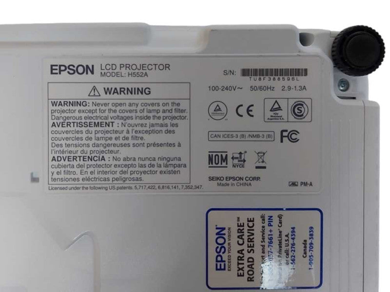 Epson EX3220 H552A SVGA 3LCD Projector HDMI 202 lamp hours
