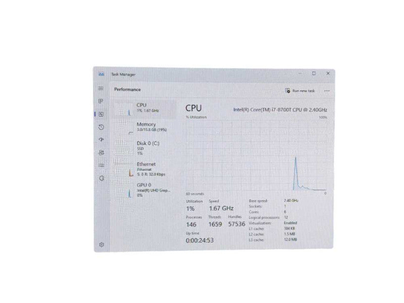 Lenovo ThinkCentre M920q Intel i7-8700T @ 2.40Ghz 16GB RAM 512GB NVMe -
