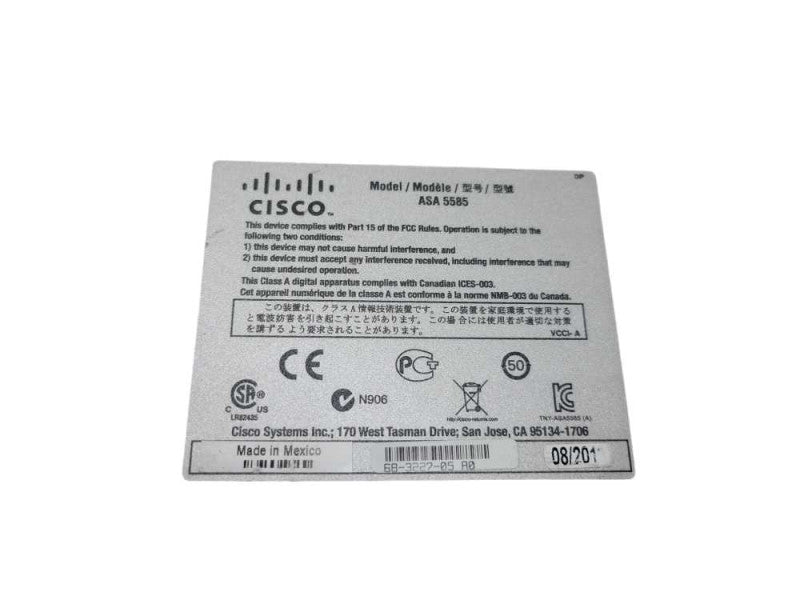 Cisco ASA5585-S60-2A-K9 Application Security App 5585-X SSP60 2x1200W PSU Q%