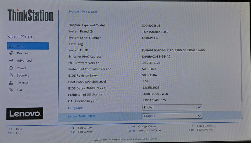 Lenovo ThinkStation P340 | i9-10900 @ 2.80GHz 64GB DDR4 512GB NVMe )