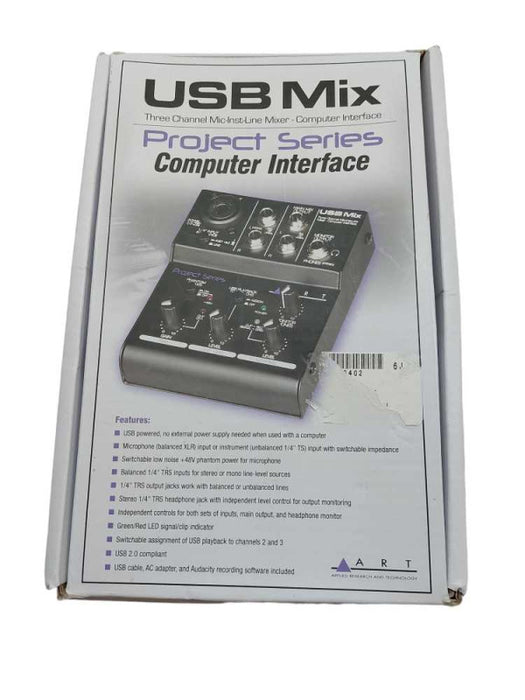 ART USB MIX Three Channel MicInstLine Mixer Computer Interface USB Mix 160005 =
