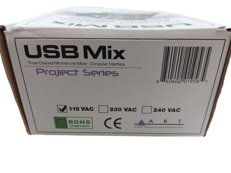 ART USB MIX Three Channel MicInstLine Mixer Computer Interface USB Mix 160005 =