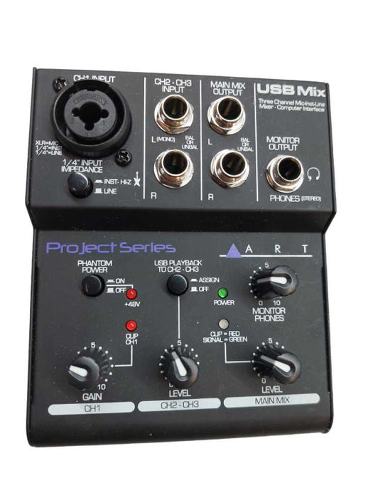 ART USB MIX Three Channel MicInstLine Mixer Computer Interface USB Mix 160005 =