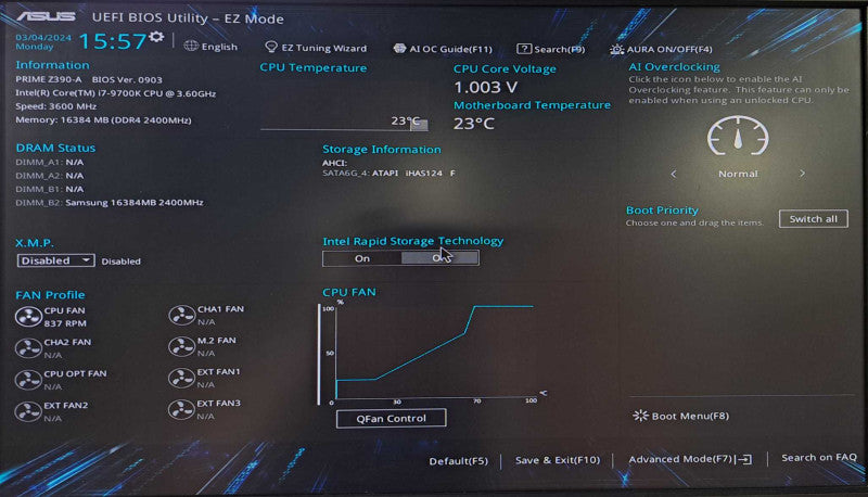 ASUS Prime Z390-A Motherboard + i7-9700K CPU 16GB DDR4 & I/O Shield )