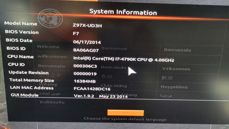 Core i7-4790K | Gigabyte Z97X-UD3H | 16GB | AMD DD R9 280 BE | 256GB NVMe %
