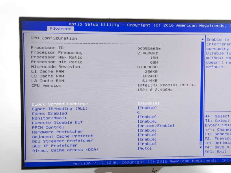 SuperMicro X10SDV-4C-TLN2F Intel Xeon D-1521 @2.40Ghz 32GB RAM -
