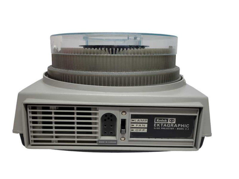 Kodak EKTAGRAPHIC Slide Projector Model E-2 + Box %