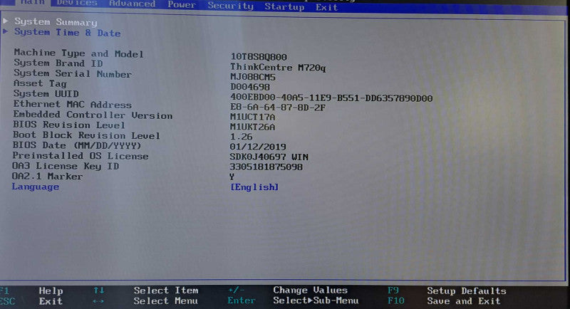 Lenovo M720q USFF Desktop | i5-8400T @ 1.70GHz 16GB DDR4 360GB SSD *READ* )