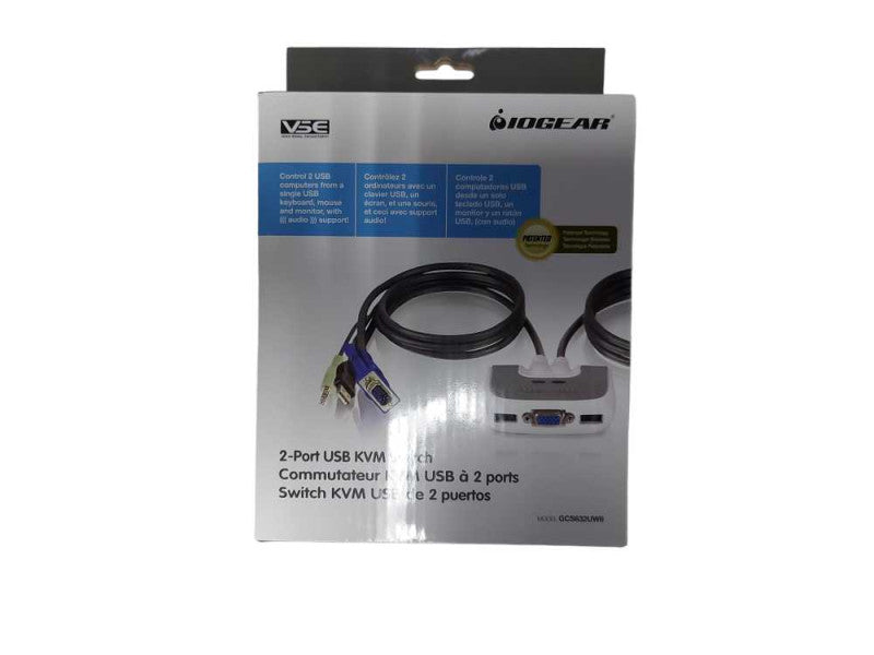 IOGEAR 2-Port USB KVM Switch, PC/Mac Compatible Q