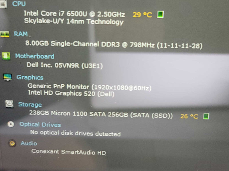 Dell Inspiron 13-7359| i7-6500U| 8GB DDR3| 256GB SSD  Î²