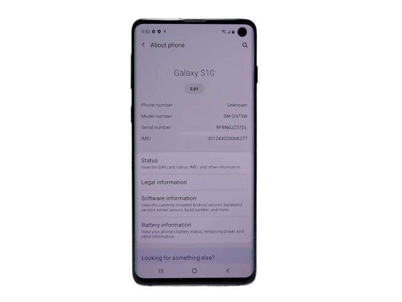 Samsung Galaxy S10 128GB (SM-G973W) - READ $