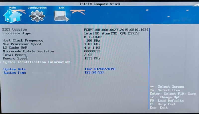 Intel Compute Stick STCK1A32WFC, Atom Z3735F 1.33 GHz, 2GB RAM, 32GB SSD