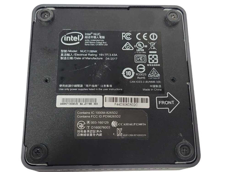 Intel NUC7i3BNK Mini PC, Core I3-7100U 2.4GHz, 8GB RAM, 256GB M.2 SSD Q_