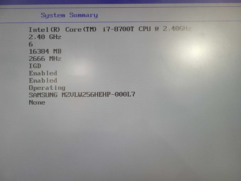 Lenovo ThinkCentre M920q Intel i7-8700T @ 2.40Ghz 16GB RAM 256GB NVMe !