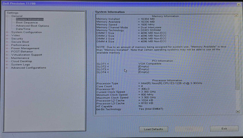 Dell Precision T1700 Tower | Xeon E3-1226 v3 @ 3.30GHz 16GB Ram Quadro K620  )