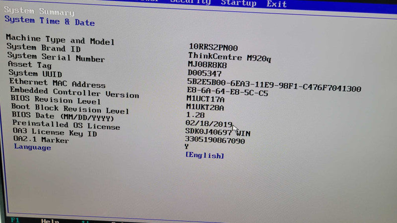 LENOVO M920q - Core i5-8500T | 16GB |  256GB SSD NVMe + PWR Q%