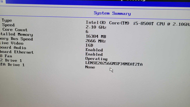 LENOVO M920q - Core i5-8500T | 16GB |  256GB SSD NVMe + PWR Q%
