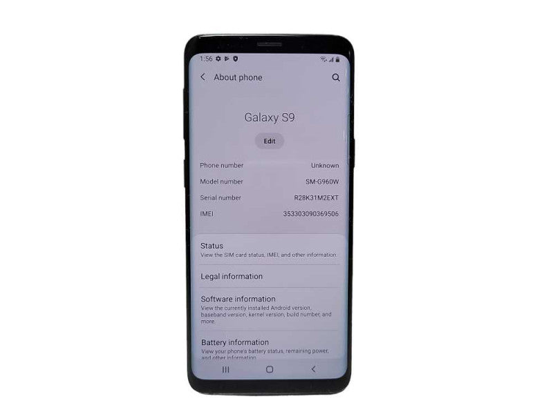 Samsung Galaxy S9 64GB (SM-G960W) - READ $