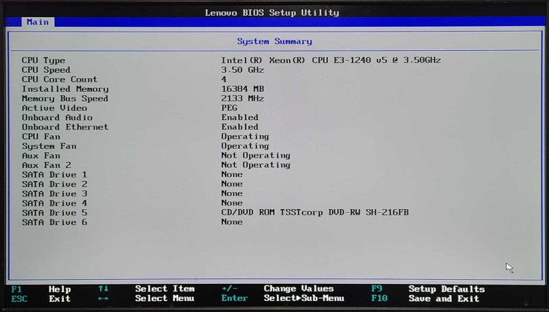 Lenovo ThinkStation P310, Xeon E3-1240 v5, 16GB RAM, NO HDD, QUADRO K620