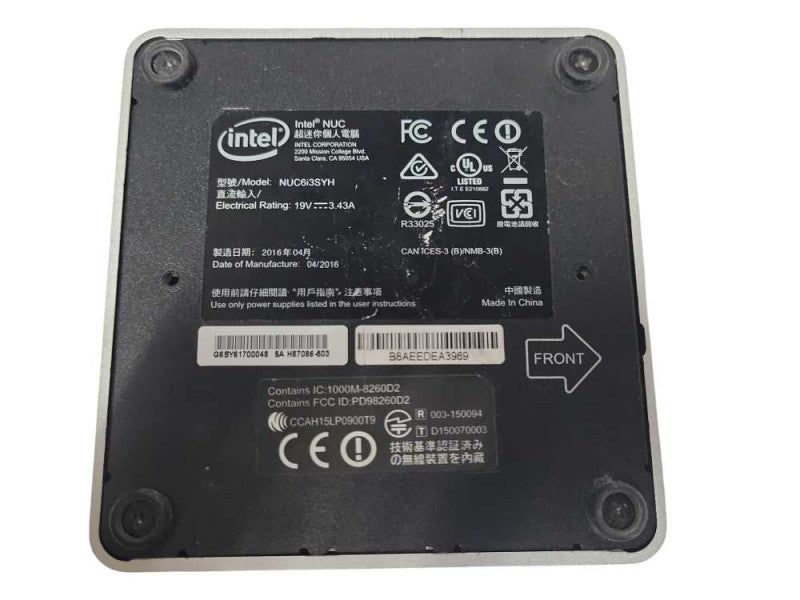 Intel NUC6i3SYH Mini PC, Core I3-6100U 2.3GHz, 8GB RAM, 256GB SSD _