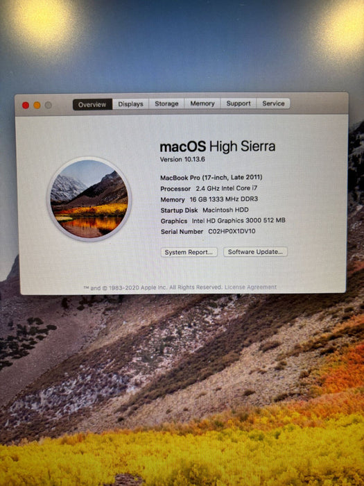 Apple MacBook Pro 17\\" Late 2011 i7-2760QM AMD Radeon HD 6770M 16GB RAM 480SSD