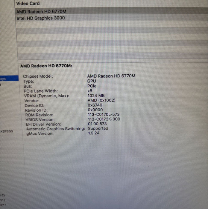Apple MacBook Pro 17\\" Late 2011 i7-2760QM AMD Radeon HD 6770M 16GB RAM 480SSD